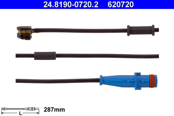 Warning Contact, brake pad wear (24.8190-0720.2)