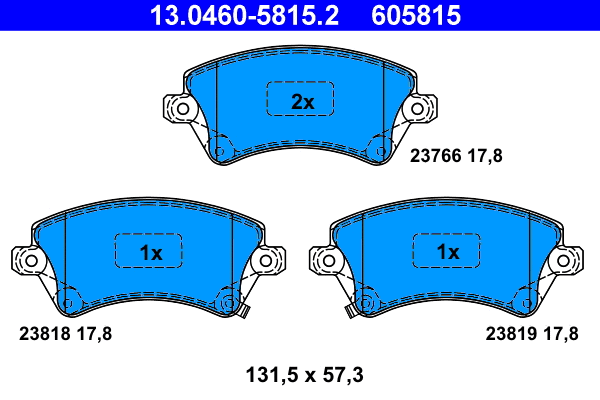 Brake Pad Set, disc brake (13.0460-5815.2)