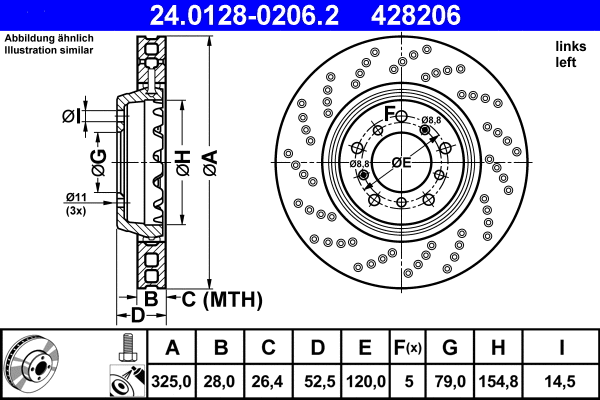 Brake Disc (24.0128-0206.2)