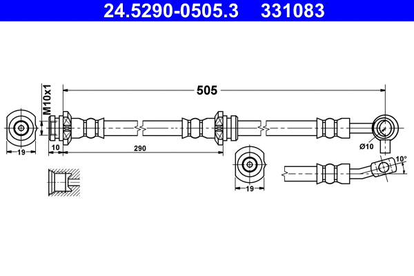 Brake Hose (24.5290-0505.3)