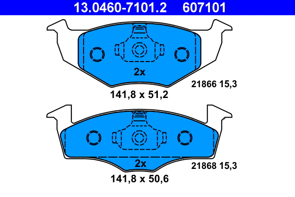 Brake Pad Set, disc brake (13.0460-7101.2)