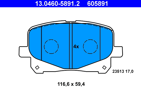 Brake Pad Set, disc brake (13.0460-5891.2)