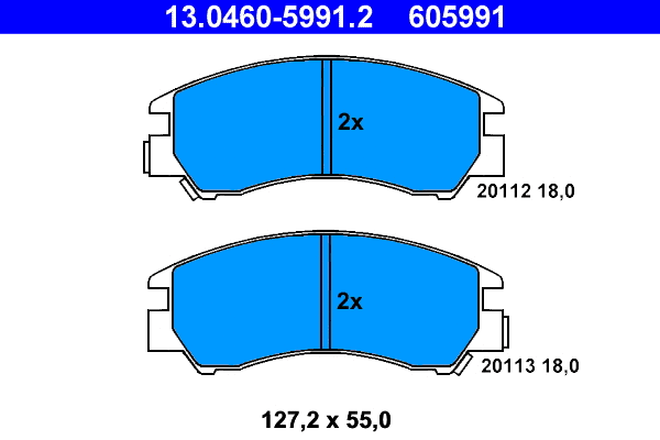 Brake Pad Set, disc brake (13.0460-5991.2)