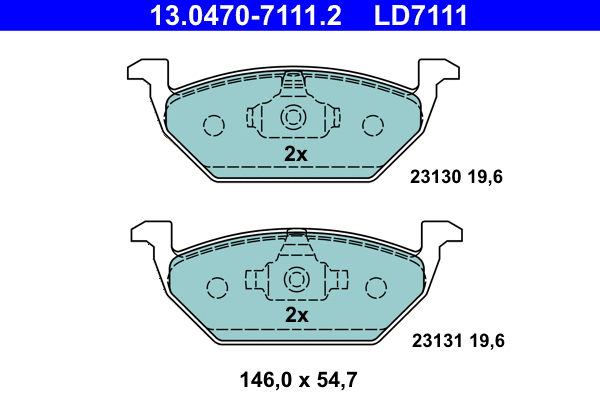 Brake Pad Set, disc brake (13.0470-7111.2)