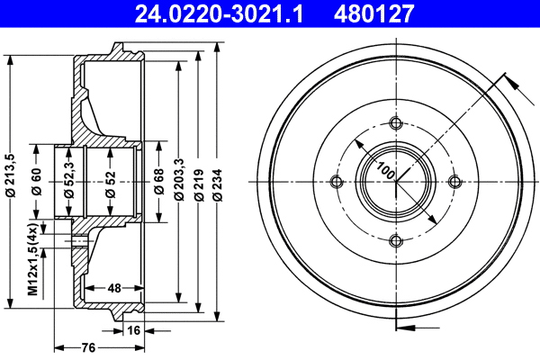 Brake Drum (24.0220-3021.1)