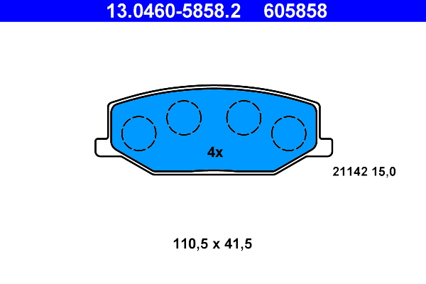 Brake Pad Set, disc brake (13.0460-5858.2)