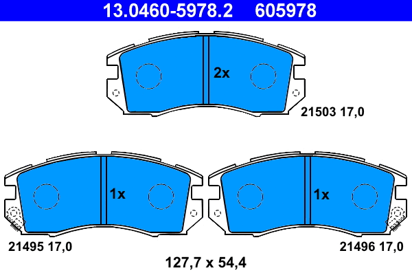 Brake Pad Set, disc brake (13.0460-5978.2)