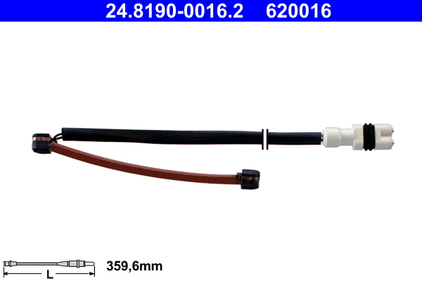 Warning Contact, brake pad wear (24.8190-0016.2)