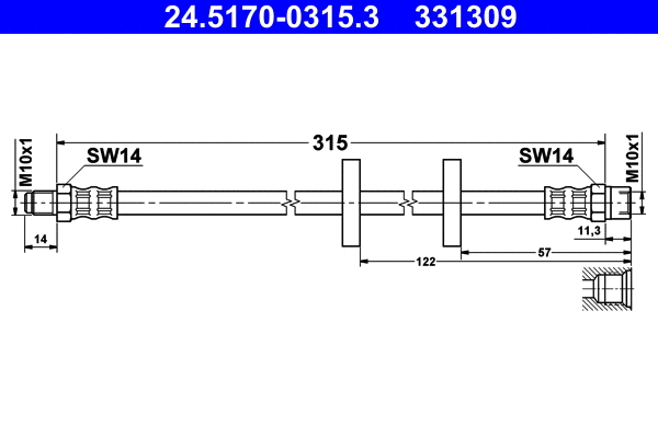 Brake Hose (24.5170-0315.3)