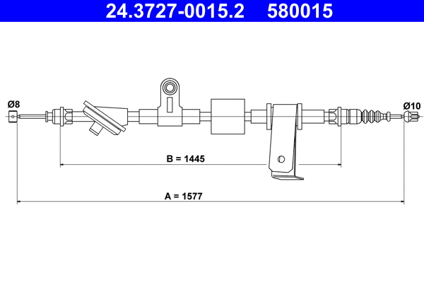 Cable Pull, parking brake (24.3727-0015.2)