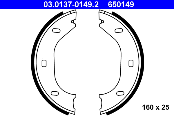 Brake Shoe Set, parking brake (03.0137-0149.2)