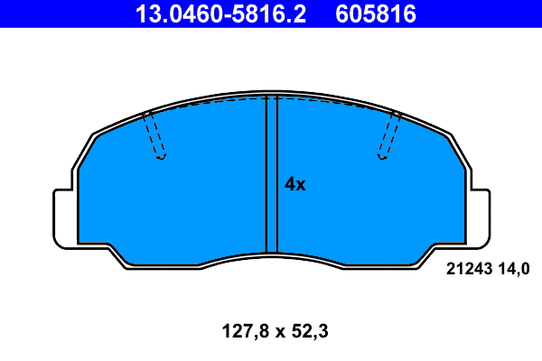Brake Pad Set, disc brake (13.0460-5816.2)