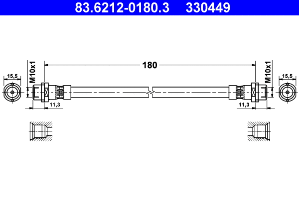 Brake Hose (83.6212-0180.3)
