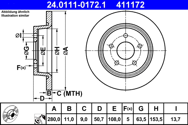 Brake Disc (24.0111-0172.1)