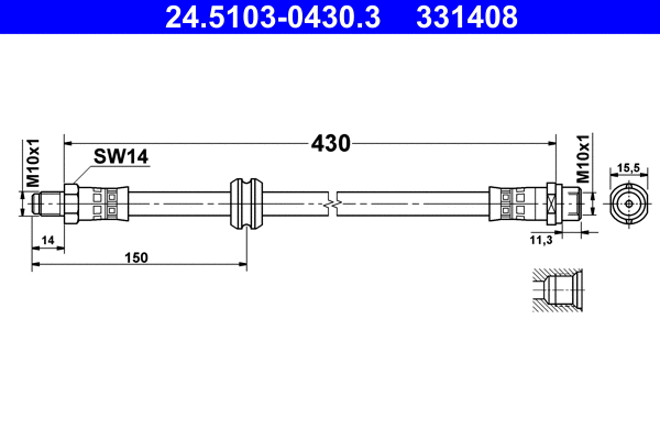 Brake Hose (24.5103-0430.3)