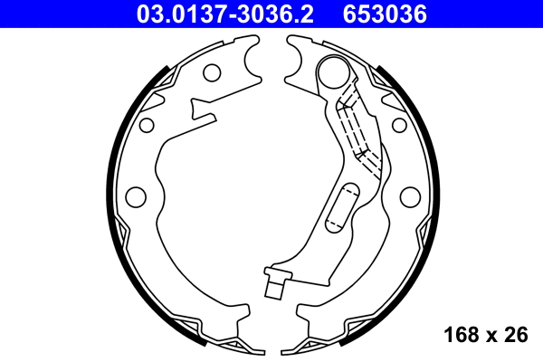 Brake Shoe Set, parking brake (03.0137-3036.2)