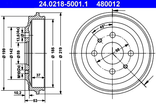 Brake Drum (24.0218-5001.1)