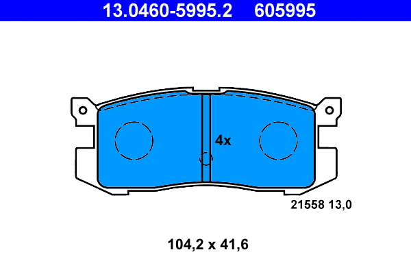 Brake Pad Set, disc brake (13.0460-5995.2)