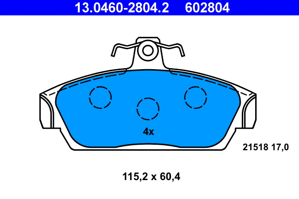 Brake Pad Set, disc brake (13.0460-2804.2)