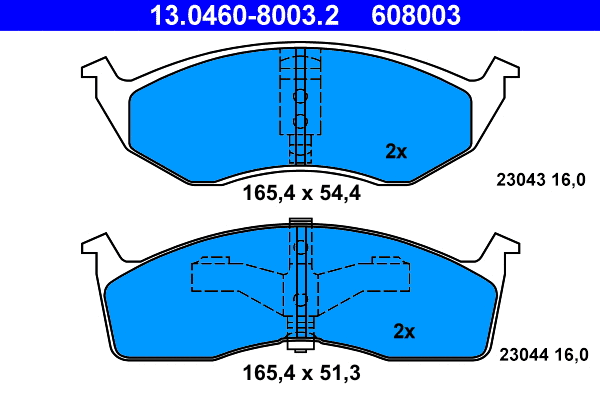 Brake Pad Set, disc brake (13.0460-8003.2)