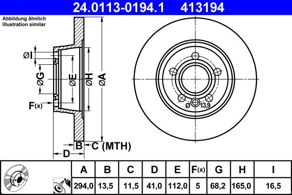 Brake Disc (24.0113-0194.1)
