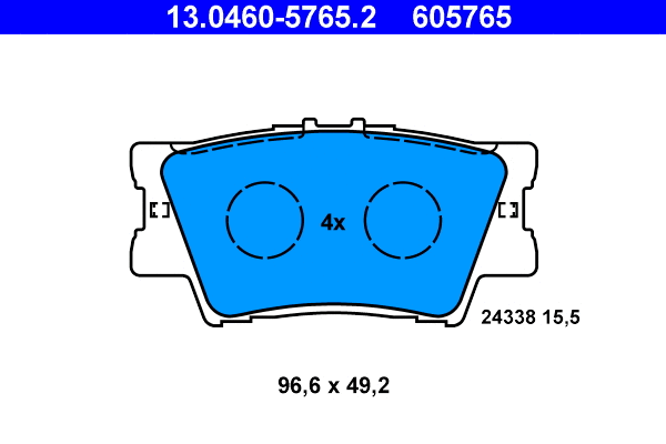 Brake Pad Set, disc brake (13.0460-5765.2)