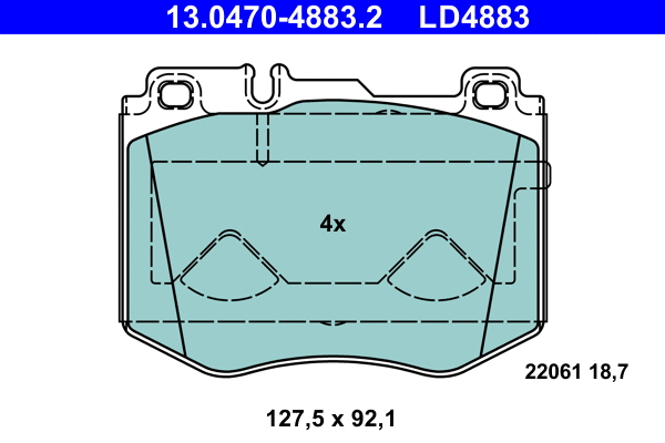 Brake Pad Set, disc brake (13.0470-4883.2)