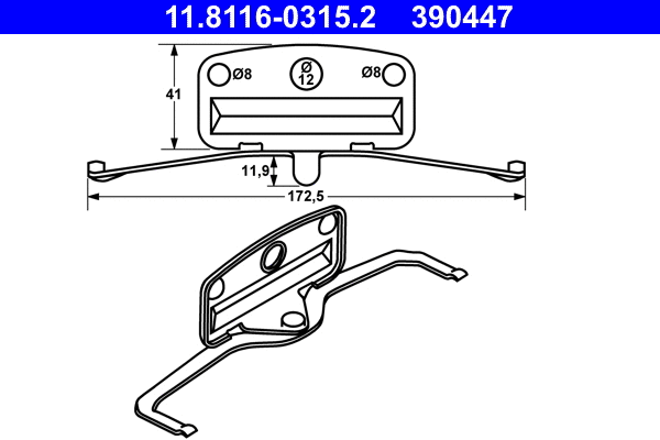 Spring, brake caliper (11.8116-0315.2)