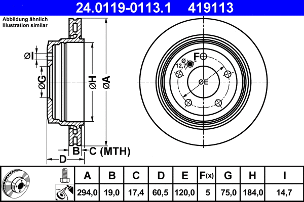 Brake Disc (24.0119-0113.1)