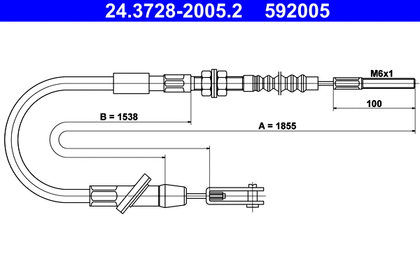 Cable Pull, clutch control (24.3728-2005.2)