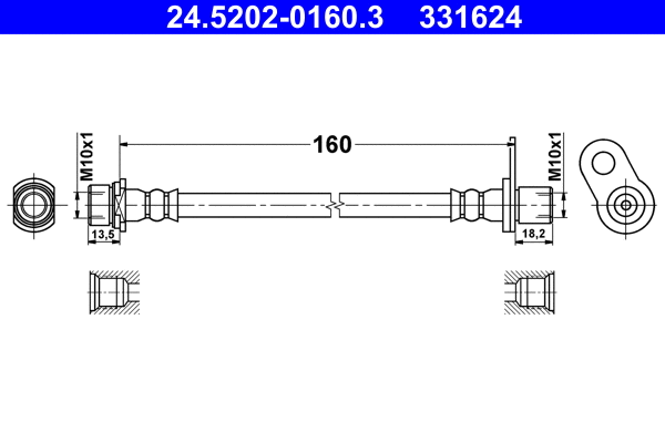 Brake Hose (24.5202-0160.3)