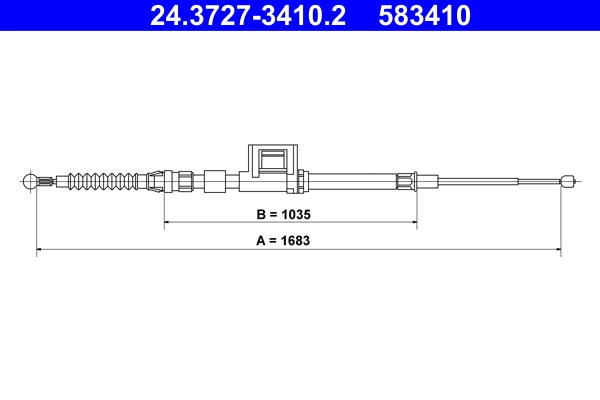 Cable Pull, parking brake (24.3727-3410.2)