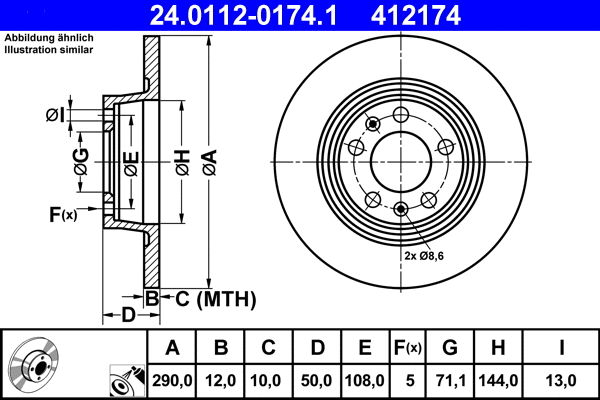 Brake Disc (24.0112-0174.1)