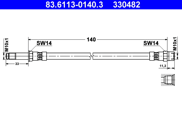 Brake Hose (83.6113-0140.3)