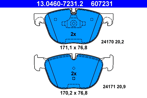 Brake Pad Set, disc brake (13.0460-7231.2)