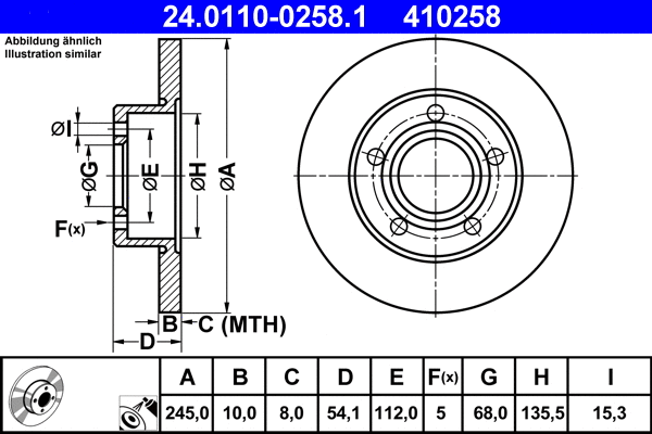 Brake Disc (24.0110-0258.1)