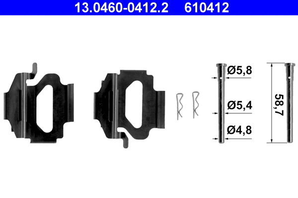 Accessory Kit, disc brake pad (13.0460-0412.2)