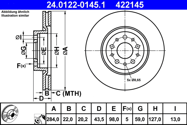 Brake Disc (24.0122-0145.1)