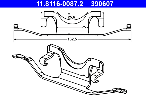 Spring, brake caliper (11.8116-0087.2)