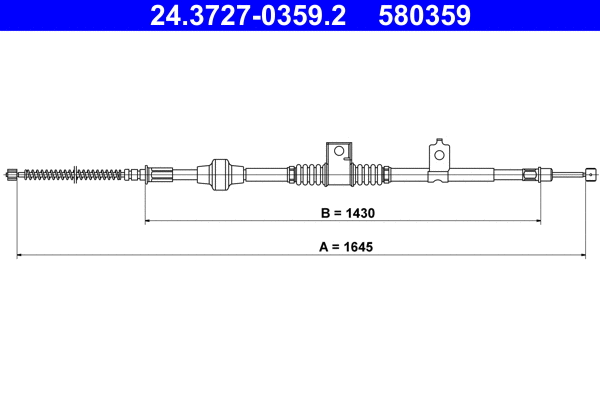 Cable Pull, parking brake (24.3727-0359.2)