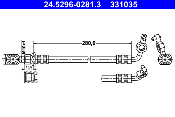 Brake Hose (24.5296-0281.3)