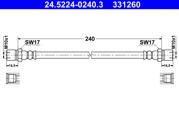 Brake Hose (24.5224-0240.3)