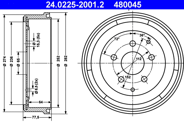Brake Drum (24.0225-2001.2)