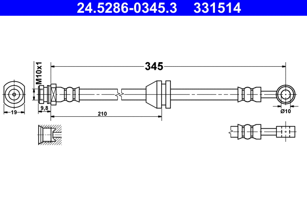 Brake Hose (24.5286-0345.3)
