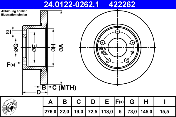 Brake Disc (24.0122-0262.1)