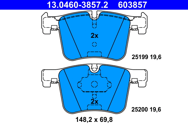 Brake Pad Set, disc brake (13.0460-3857.2)