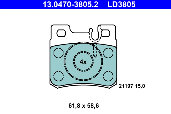 Brake Pad Set, disc brake (13.0470-3805.2)