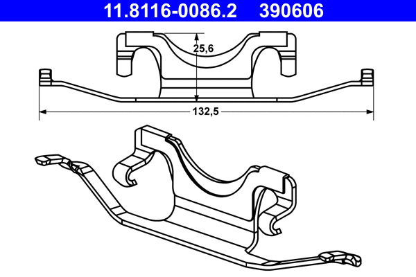 Spring, brake caliper (11.8116-0086.2)