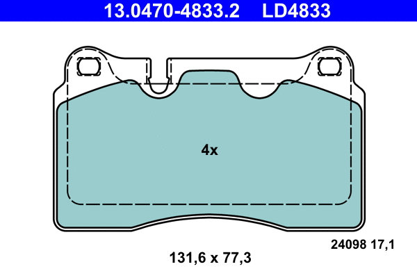 Brake Pad Set, disc brake (13.0470-4833.2)