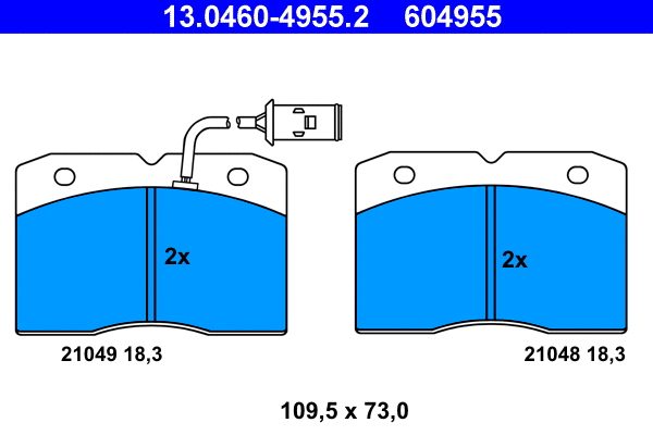 Brake Pad Set, disc brake (13.0460-4955.2)